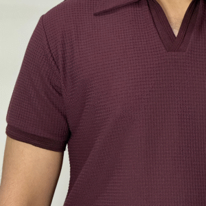 Waffle Shirts Maroon